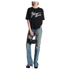Boxy T-Shirt mit Paris Brush Print