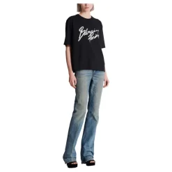 Boxy T-Shirt mit Paris Brush Print