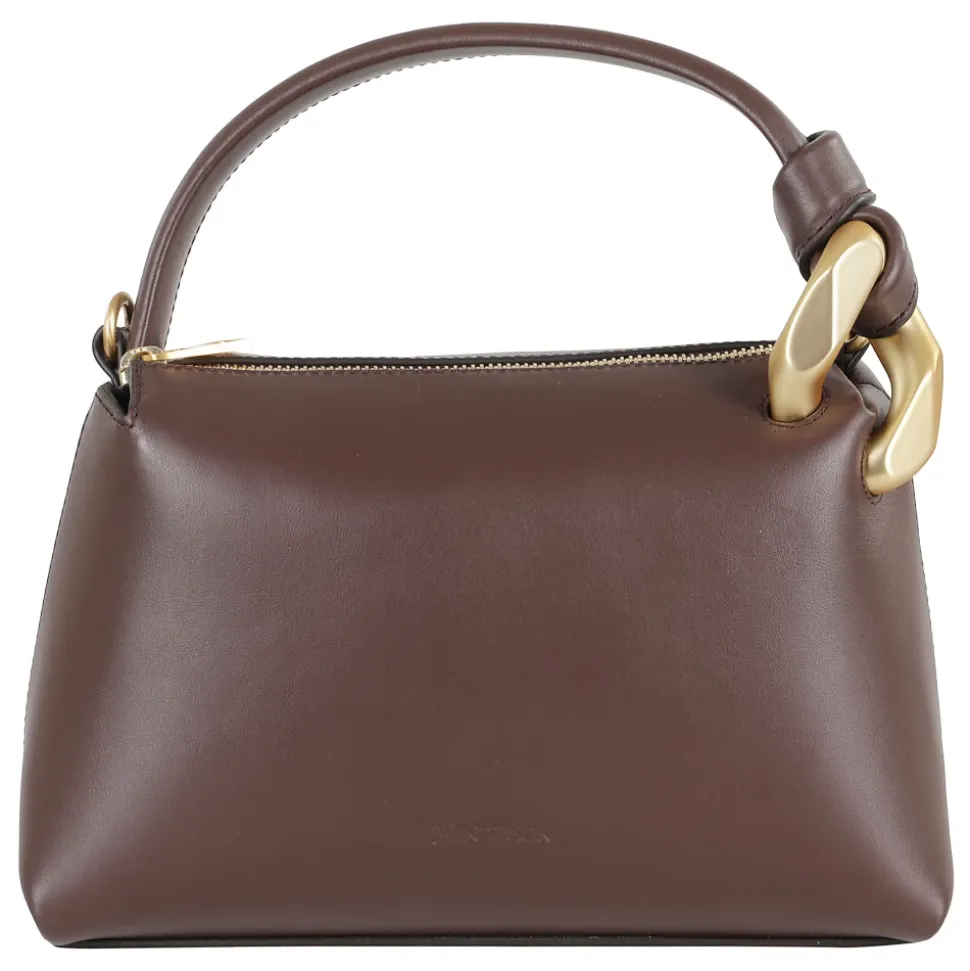 Braune Kleine Ecktasche mit Reißverschluss