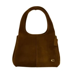 Braune Leder-Schultertasche