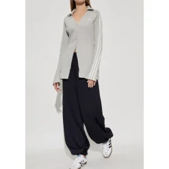 Button-Down Waffeloberteil