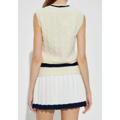 Cable Knit Wool Sweater Vest