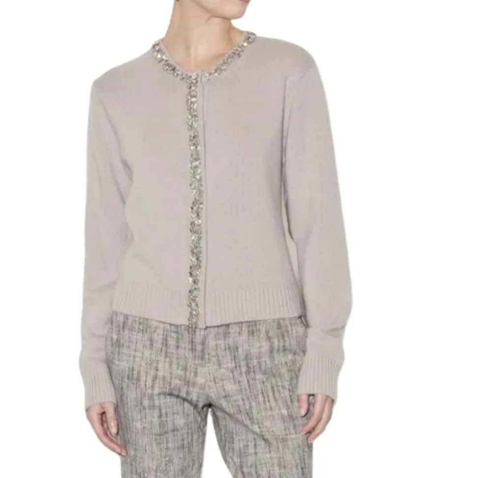 Cardigan con strass