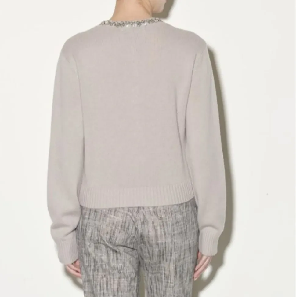 Cardigan con strass