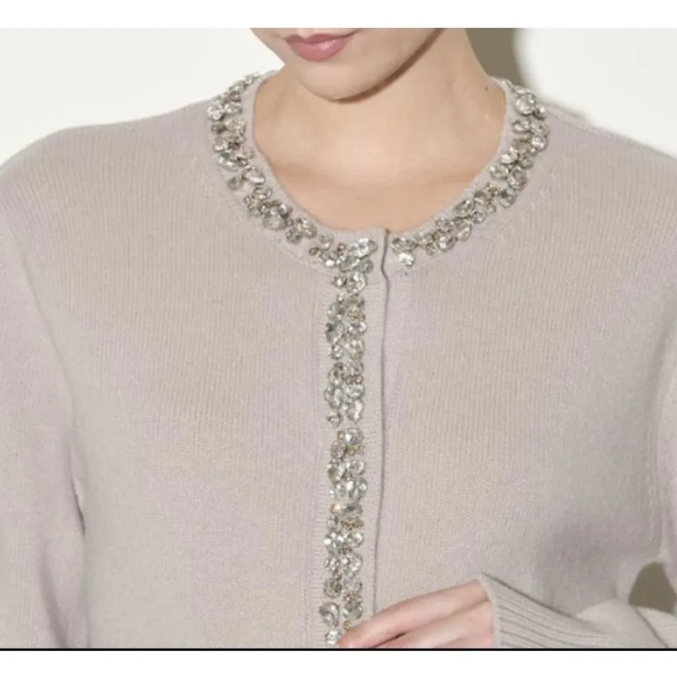 Cardigan con strass