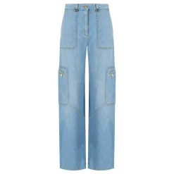 Cargo Jeans mit Reißverschlusstaschen