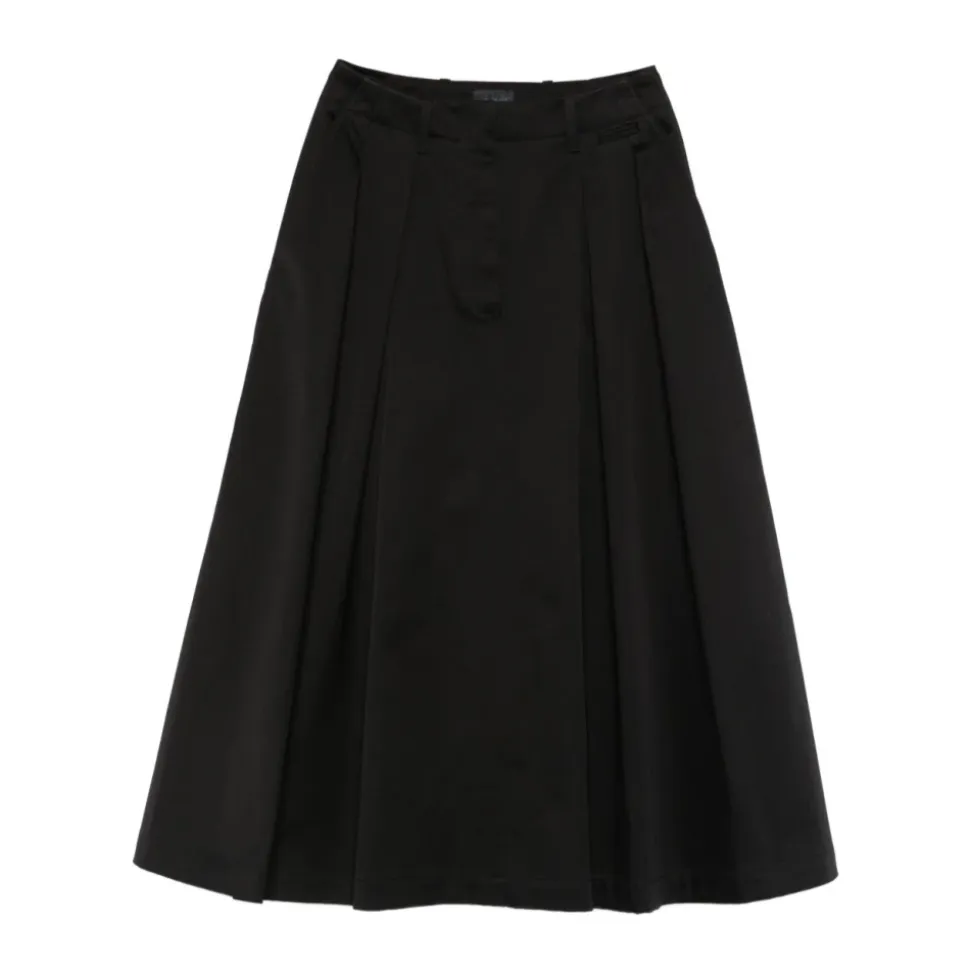 Cotton Midi Skirt