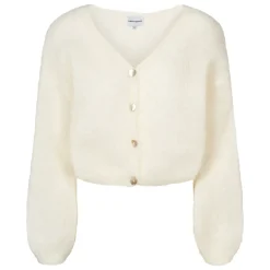 Cropped Cardigan Mohair mit Knopfverschluss