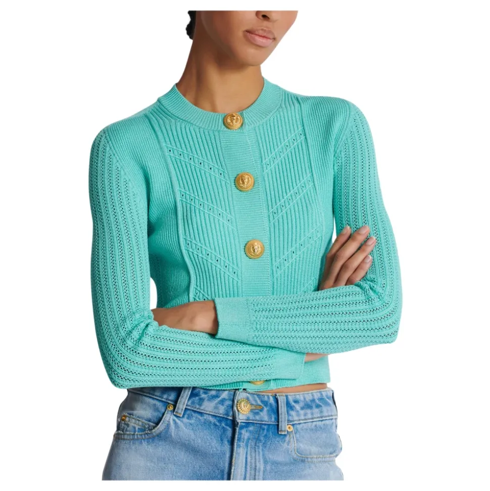 Cropped Strickjacke