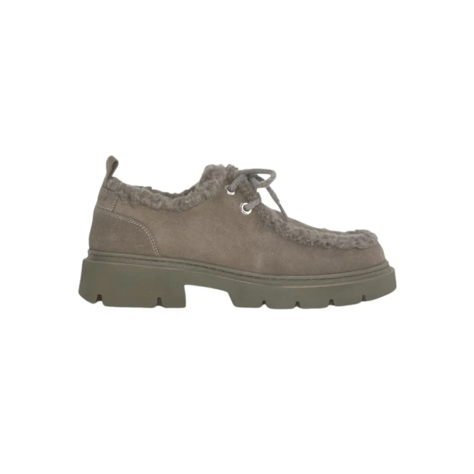 Curly Taupe Stilvolle Winterstiefel