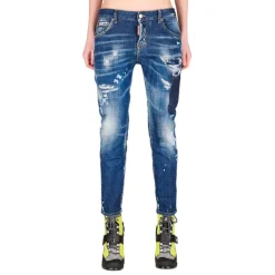 Dark Tiffany Cool Cropped Jeans