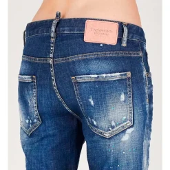 Dark Tiffany Cool Cropped Jeans