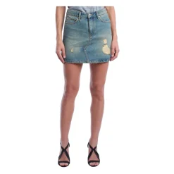 Denim Minirock mit Used-Look