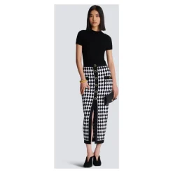 Diamond Jacquard Midi-Rock