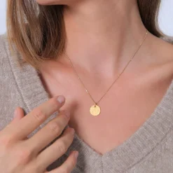 Disc Pendant Necklace