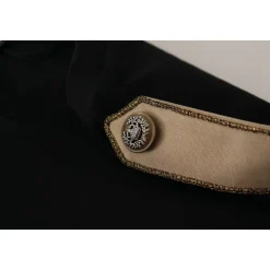 Dolce & Gabbana Black Logo Motive Crewneck Cotton T-shirt
