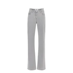 Double Waist Jeans mit gesticktem Logo