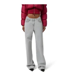 Double Waist Jeans mit gesticktem Logo