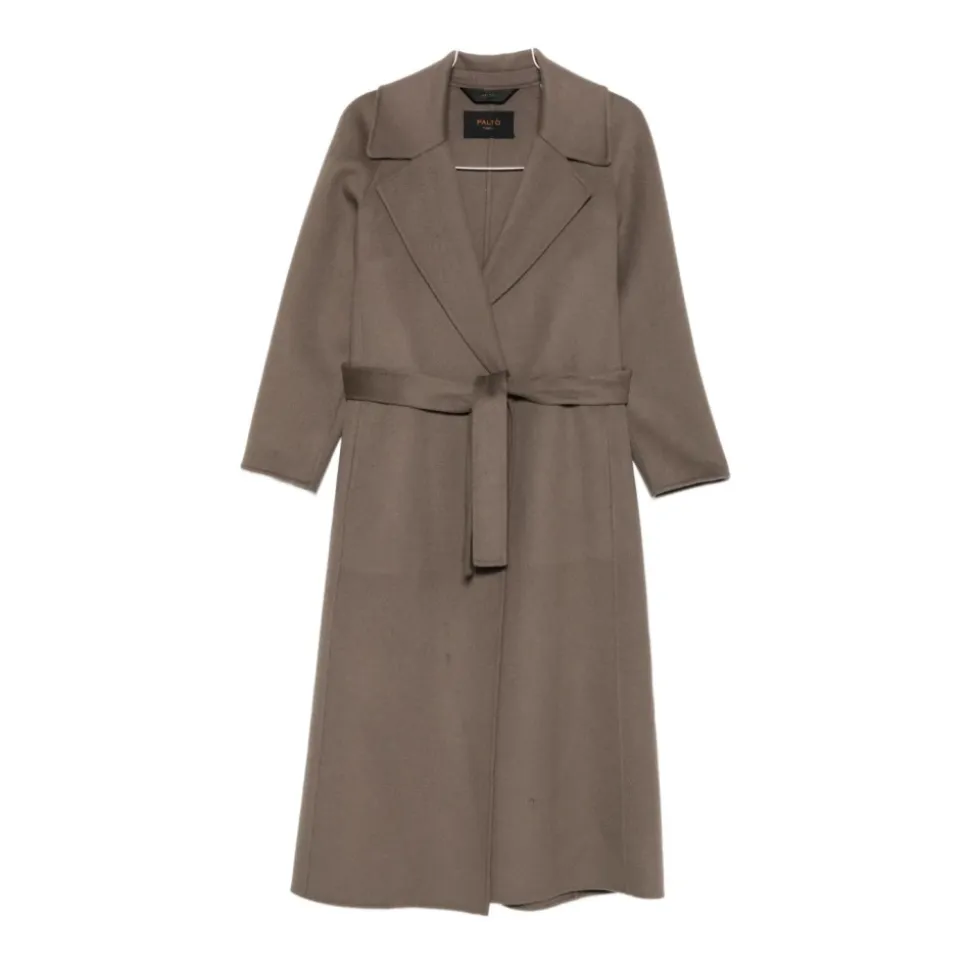 Dove Grey Gürtel Wickelmantel