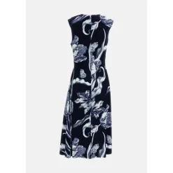 Drapiertes Midikleid