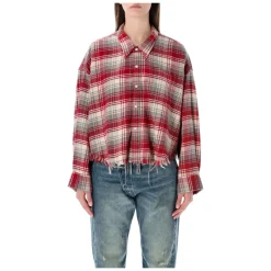 Drop Neck Cropped Shirt