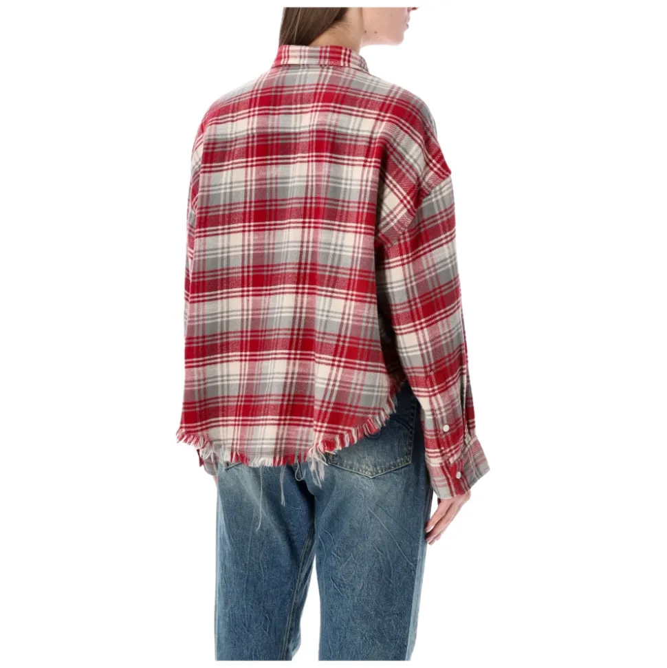 Drop Neck Cropped Shirt
