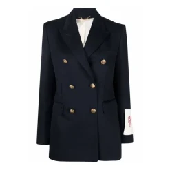 Dunkelblaue Doppelreihige Blazer