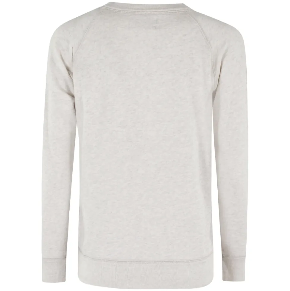 Ecru Sweatshirt mit Samtlogo