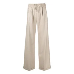 Elegante Beige Kaschmir High Waist Hose