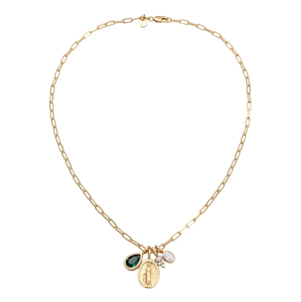 Elegante Halskette mit Marienmedaillon-Anhänger