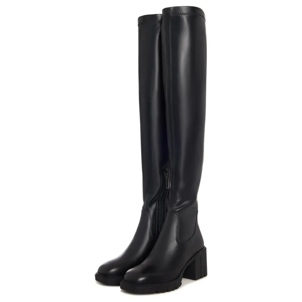 Elegante Rise Overknee-Stiefel aus Leder