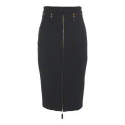 Eleganter Midi-Rock mit Reißverschlussdetails
