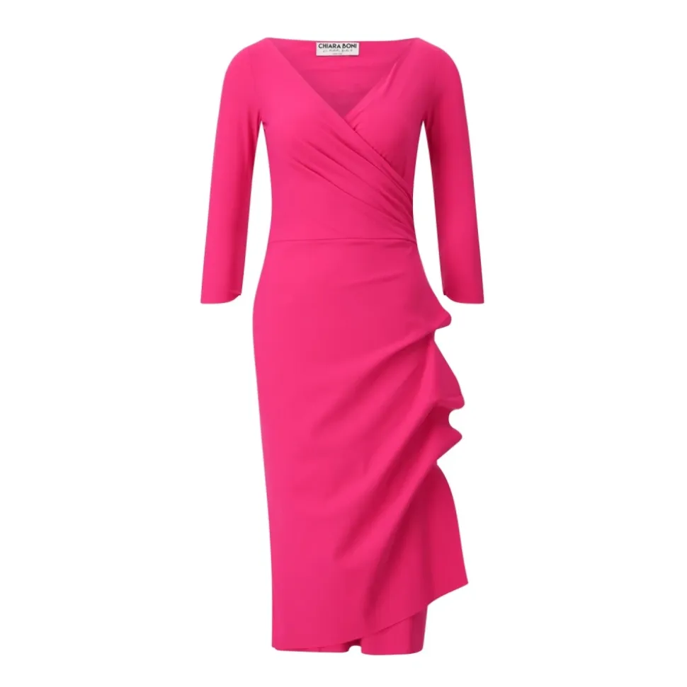 Elegantes Drapiertes Midi-Kleid