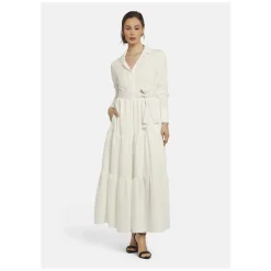 Elegantes Hemdblusenkleid mit Kristallknöpfen
