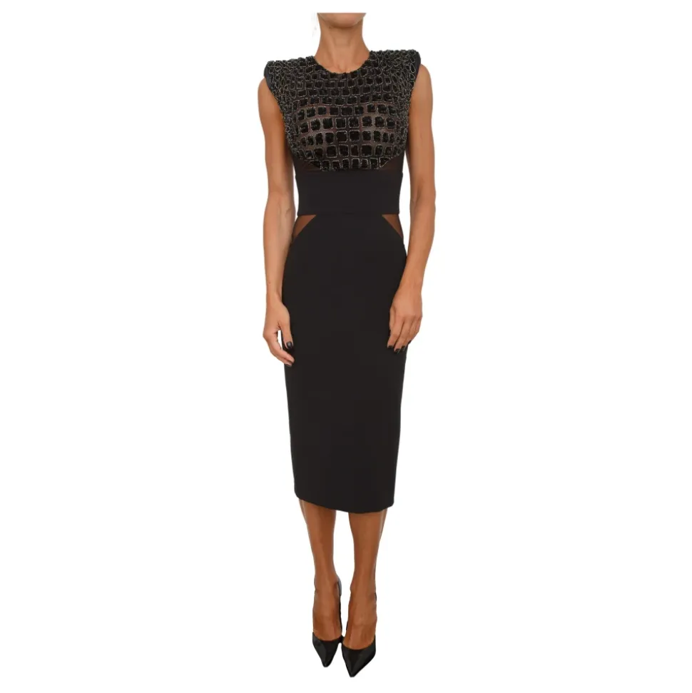 Elegantes Kleid aus Polyester und Elastan