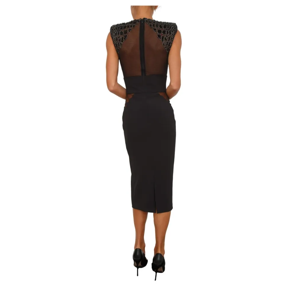 Elegantes Kleid aus Polyester und Elastan