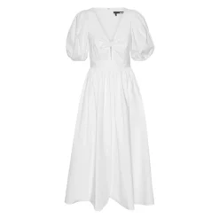 Elegantes Midikleid mit Puffärmeln