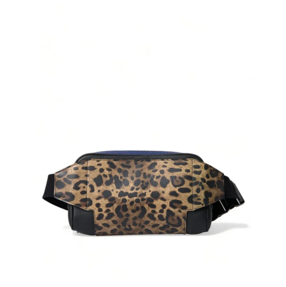 Exotische Leopardenleder-Gürteltasche