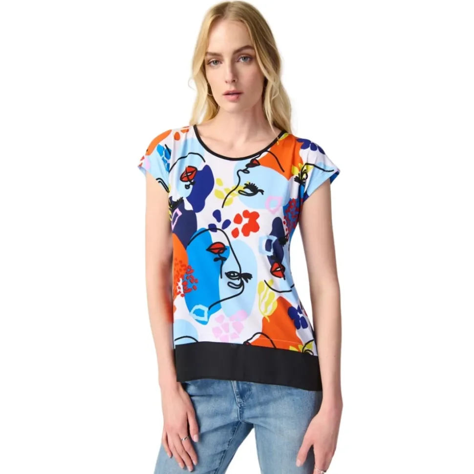 Face Print Trapeze Top