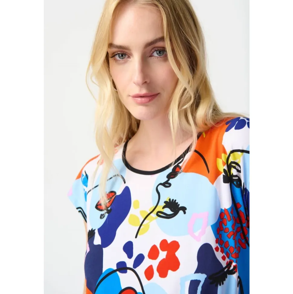 Face Print Trapeze Top