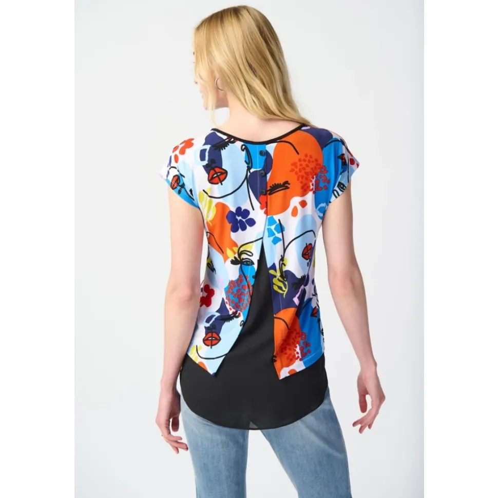 Face Print Trapeze Top