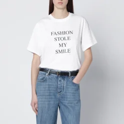Fashion Stole My Smile Slogan T-Shirt