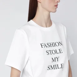 Fashion Stole My Smile Slogan T-Shirt