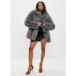 Faux Fur Mantel