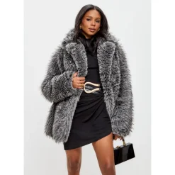 Faux Fur Mantel