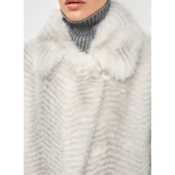 Faux Fur Mantel Natalie - Weiß