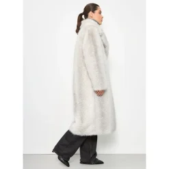 Faux Fur Mantel Natalie - Weiß