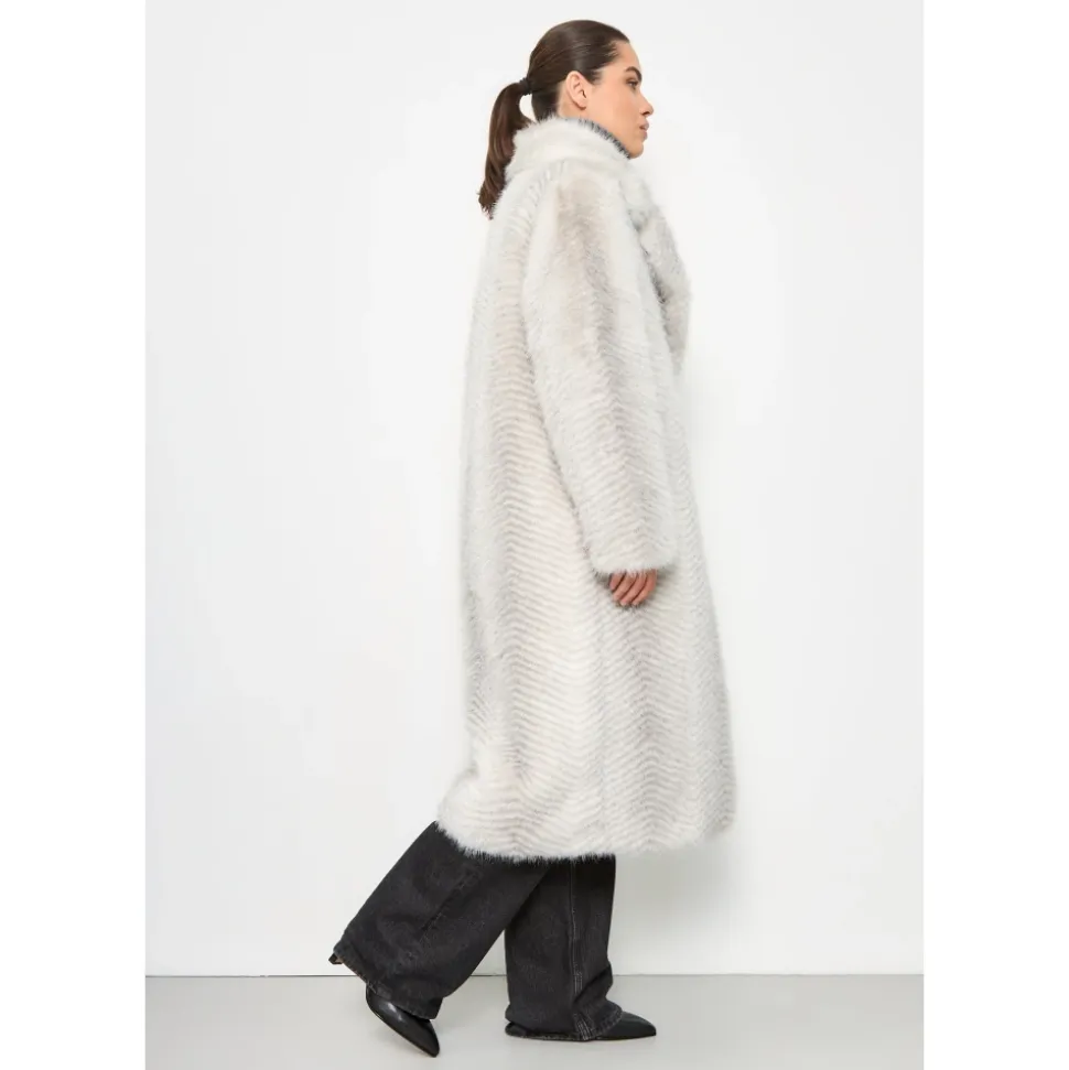 Faux Fur Mantel Natalie - Weiß