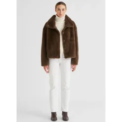 Faux Fur Shearling Jacke