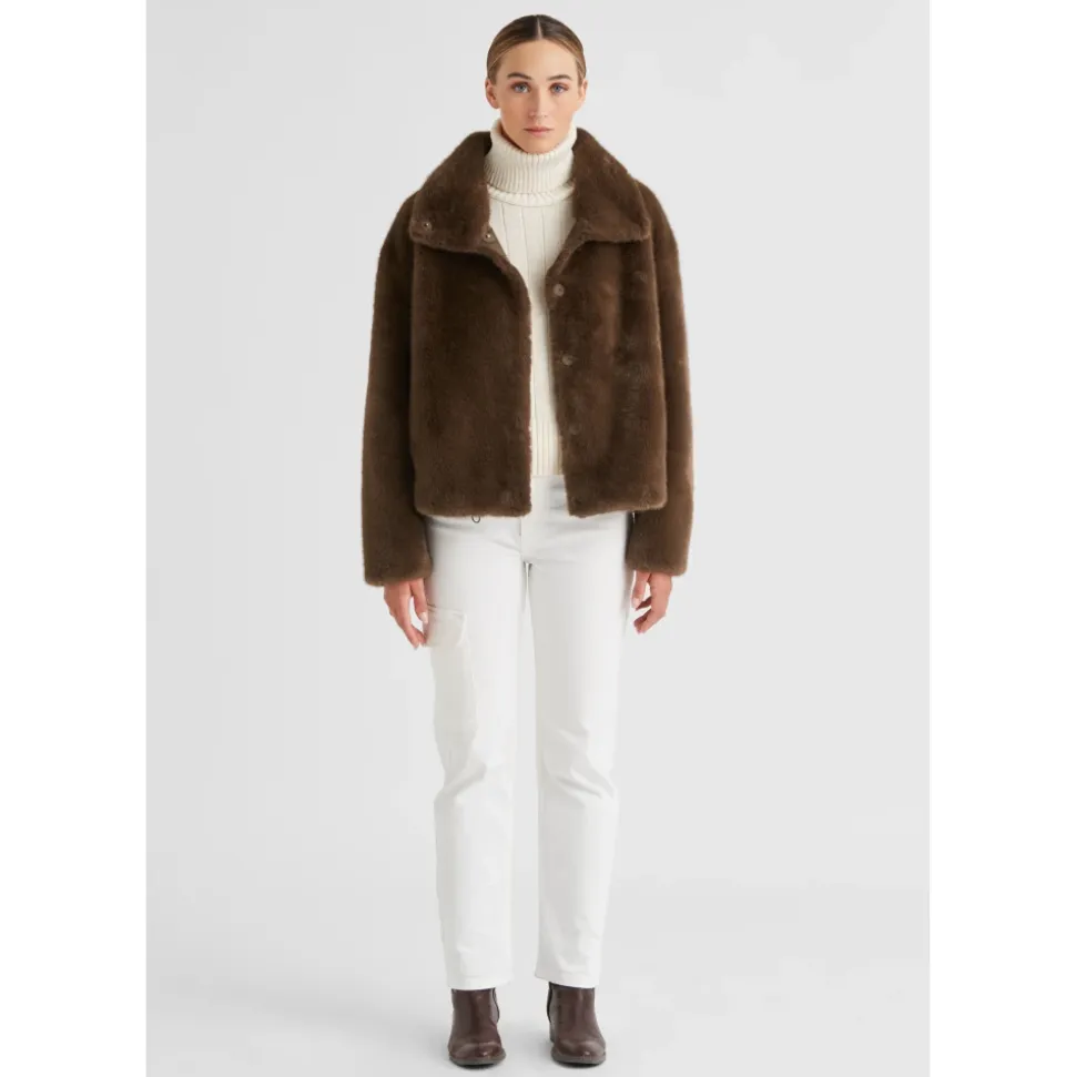 Faux Fur Shearling Jacke